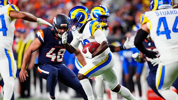 Sep 27, 2026; Denver, Colorado, USA; Los Angeles Rams wide receiver Xavier Smith (19) returns a punt against the Denver Broncos during the first half at Empower Field at Mile High. Mandatory Credit: Ron Chenoy-Imagn Images Sep 27, 2026; Denver, Colorado, USA; Los Angeles Rams wide receiver Xavier Smith (19) returns a punt against the Denver Broncos during the first half at Empower Field at Mile High. Mandatory Credit: Ron Chenoy-Imagn Images