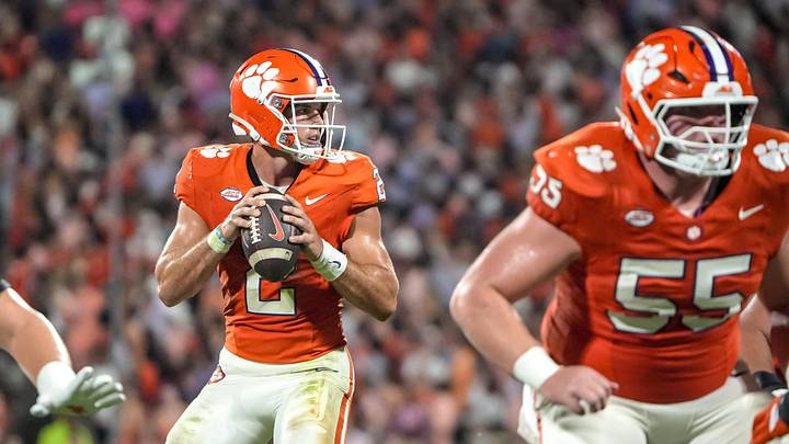 Clemson quarterback Tait Reynolds (2) passes against Miami during the second quarter at Memorial Stadium Saturday, October 3, 2026. Clemson quarterback Tait Reynolds (2) passes against Miami during the second quarter at Memorial Stadium Saturday, October 3, 2026.