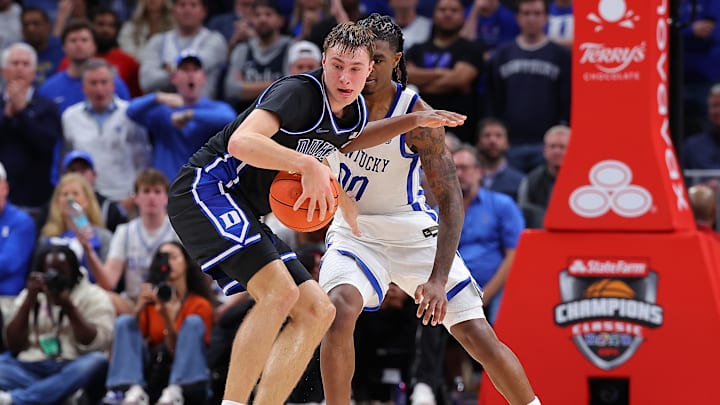 Kentucky v Duke; Duke basketball forward Cooper Flagg plays against Kentucky