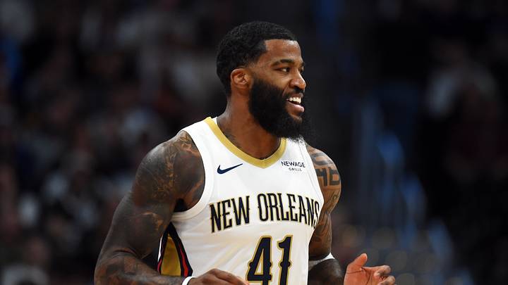 Oct 24, 2026; Denver, Colorado, USA; New Orleans Pelicans guard Saddiq Bey (41) after making a basket during the first half against the Denver Nuggets at Ball Arena. Mandatory Credit: Christopher Hanewinckel-Imagn Images