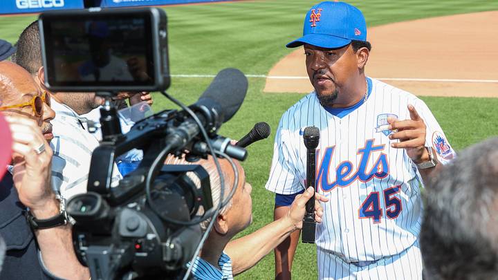 Sep 13, 2025; New York City, New York, USA; Former New York Mets pitcher Pedro Martinez prior to the Mets Alumni Game at Citi Field. Mandatory Credit: Wendell Cruz-Imagn Images Sep 13, 2025; New York City, New York, USA; Former New York Mets pitcher Pedro Martinez prior to the Mets Alumni Game at Citi Field. Mandatory Credit: Wendell Cruz-Imagn Images