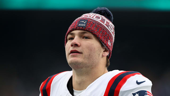 New England Patriots quarterback Drake Maye