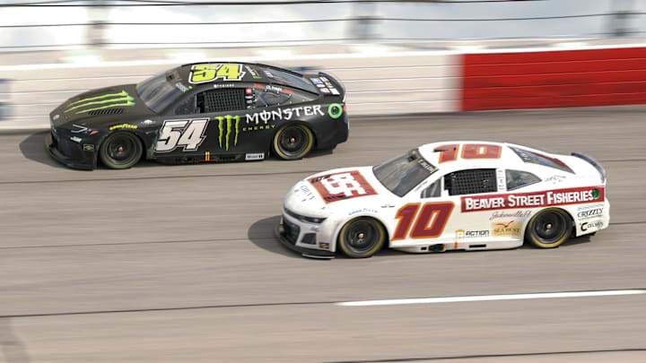 Ty Gibbs (54) and Ty Dillon (10) are two of the 16 drivers, who advanced from the opening round of the NASCAR In-Season Tournament last weekend at Atlanta. Ty Gibbs (54) and Ty Dillon (10) are two of the 16 drivers, who advanced from the opening round of the NASCAR In-Season Tournament last weekend at Atlanta.