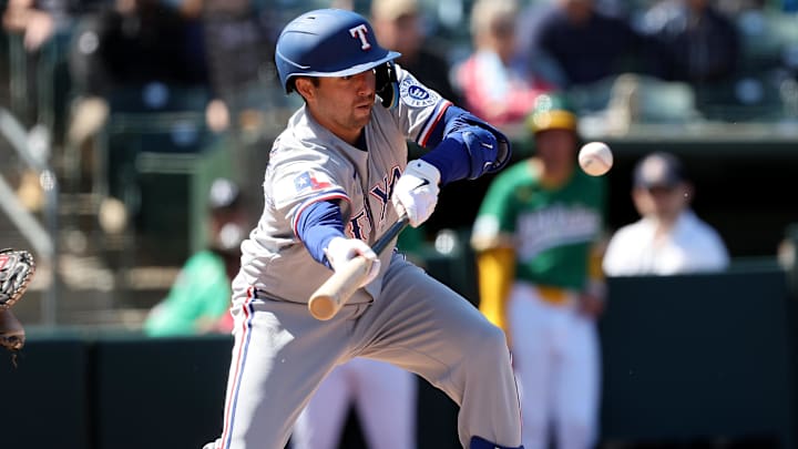 Texas Rangers catcher Kyle Higashioka.
