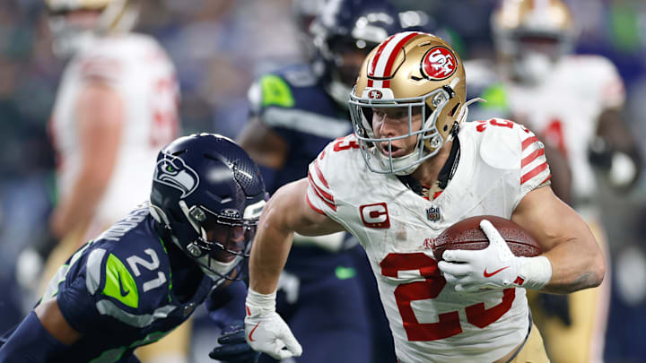San Francisco 49ers running back Christian McCaffrey (23)