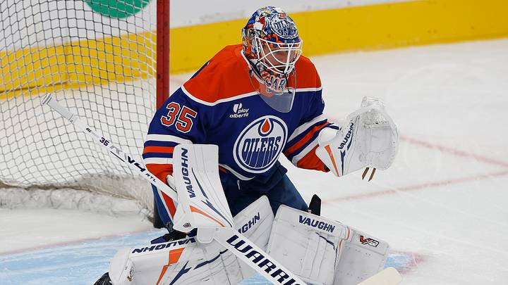 Edmonton Oilers goaltender Tristan Jarry Edmonton Oilers goaltender Tristan Jarry