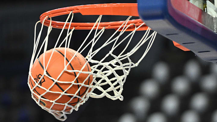 Dec 4, 2024; Omaha, Nebraska, USA; General view before the game between the Creighton Bluejays and the Kansas Jayhawks at CHI Health Center Omaha. Mandatory Credit: Steven Branscombe-Imagn Images