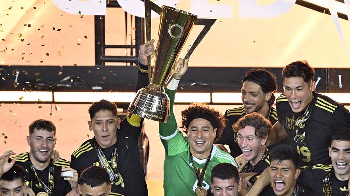 Mexico goalkeeper Guillermo Ochoa (13) and midfielder Edson Alvarez (4) celebrate after defeating the United States of America in the 2025 Gold Cup Final Mexico goalkeeper Guillermo Ochoa (13) and midfielder Edson Alvarez (4) celebrate after defeating the United States of America in the 2025 Gold Cup Final