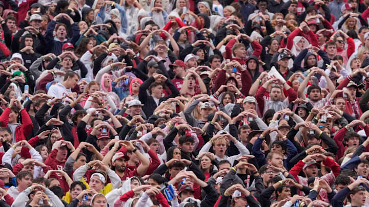 Oklahoma fans cheer during a college football game between the University of Oklahoma Sooners (OU) and the Ole Miss Rebels at Gaylord Family Ð Oklahoma Memorial Stadium in Norman, Okla., Saturday, Oct. 25, 2025. Ole Miss won 34-26. Oklahoma fans cheer during a college football game between the University of Oklahoma Sooners (OU) and the Ole Miss Rebels at Gaylord Family Ð Oklahoma Memorial Stadium in Norman, Okla., Saturday, Oct. 25, 2025. Ole Miss won 34-26.