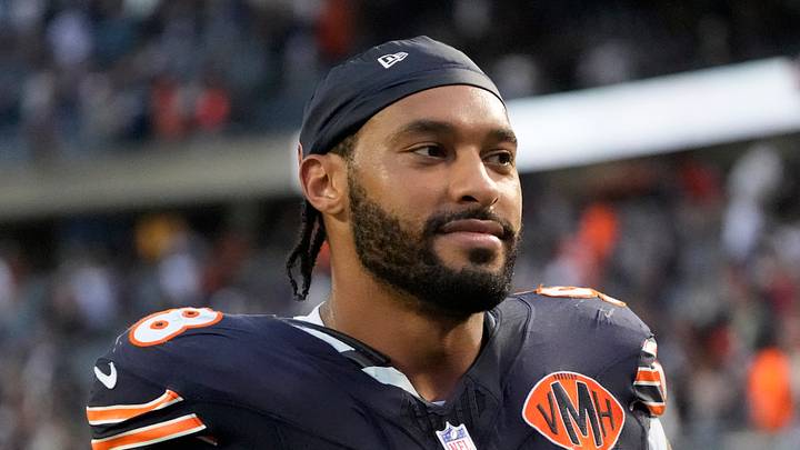 Chicago Bears defensive end Montez Sweat (98)) after the game against the Dallas Cowboys at Soldier Field. Mandatory Credit: David Banks-Imagn Images Chicago Bears defensive end Montez Sweat (98)) after the game against the Dallas Cowboys at Soldier Field. Mandatory Credit: David Banks-Imagn Images