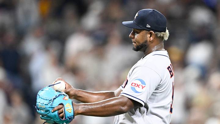 Houston Astros pitcher Ronel Blanco (56). Mandatory Credit: Denis Poroy-Imagn Images