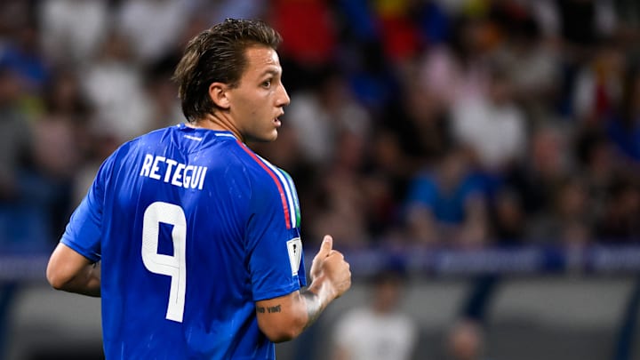Mateo Retegui of Italy during the FIFA 2026 Qualifier...