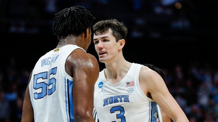 UNC basketball players Harrison Ingram and Cormac Ryan