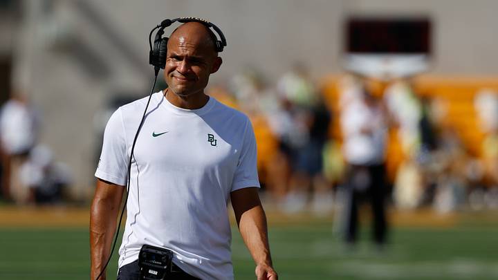 Sep 19, 2026; Waco, Texas, USA; Baylor Bears head coach Dave Aranda looks on during the first half against the Louisiana Tech Bulldogs at McLane Stadium. Mandatory Credit: Chris Jones-Imagn Images Sep 19, 2026; Waco, Texas, USA; Baylor Bears head coach Dave Aranda looks on during the first half against the Louisiana Tech Bulldogs at McLane Stadium. Mandatory Credit: Chris Jones-Imagn Images