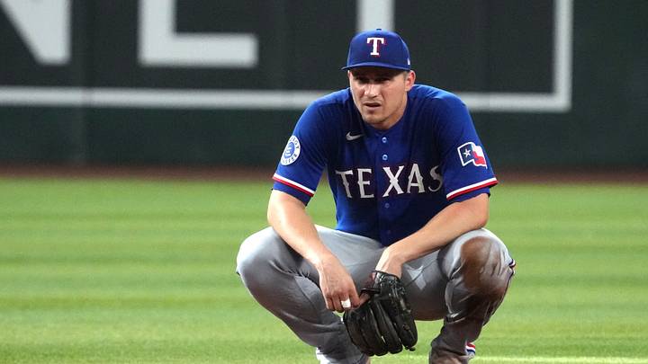 Sep 13, 2026; Phoenix, Arizona, USA; Texas Rangers shortstop Corey Seager (5) gets ready against the Arizona Diamondbacks in the ninth inning at Chase Field. Mandatory Credit: Rick Scuteri-Imagn Images Sep 13, 2026; Phoenix, Arizona, USA; Texas Rangers shortstop Corey Seager (5) gets ready against the Arizona Diamondbacks in the ninth inning at Chase Field. Mandatory Credit: Rick Scuteri-Imagn Images