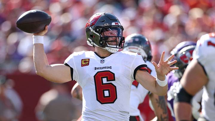 Tampa Bay Buccaneers quarterback Baker Mayfield. Tampa Bay Buccaneers quarterback Baker Mayfield.