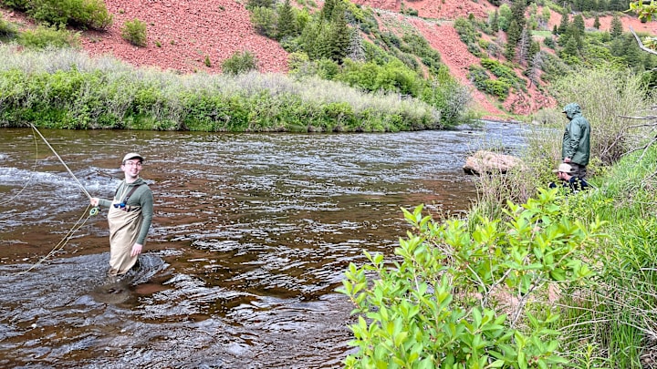 Fly fishing the Frying Pan, one of Colorado's most productive tailwaters.