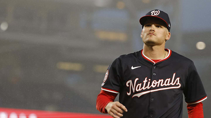 Washington Nationals third baseman Brady House (55) runs back to the dugout at the end of the sixth inning against the Colorado Rockies at Nationals Park. Washington Nationals third baseman Brady House (55) runs back to the dugout at the end of the sixth inning against the Colorado Rockies at Nationals Park.
