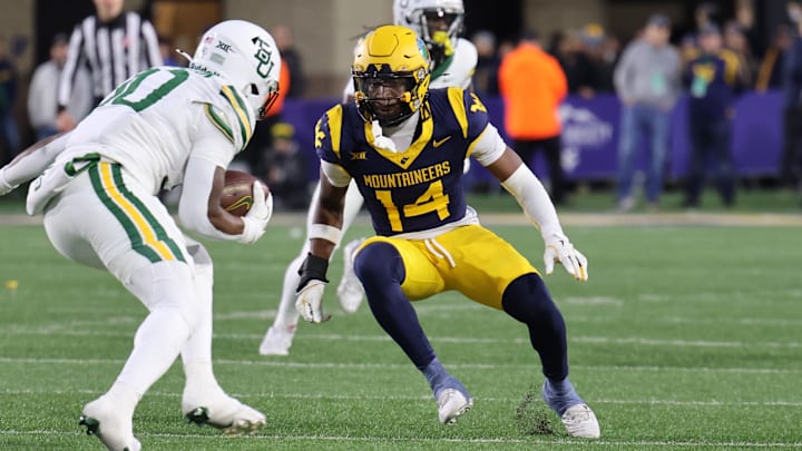 West Virginia University safety Kekoura Tarnue.