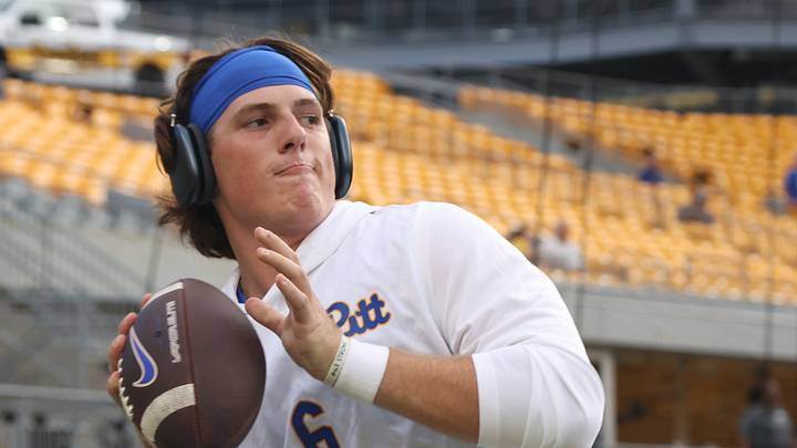 Sep 17, 2026; Pittsburgh, Pennsylvania, USA; Sep 17, 2026; Pittsburgh, Pennsylvania, USA; Pittsburgh Panthers quarterback Mason Heintschel (6) warms up prior to the first half against the Syracuse Orange at Acrisure Stadium. Mandatory Credit: Charles LeClaire-Imagn Images. Mandatory Credit: Charles LeClaire-Imagn Images Sep 17, 2026; Pittsburgh, Pennsylvania, USA; Sep 17, 2026; Pittsburgh, Pennsylvania, USA; Pittsburgh Panthers quarterback Mason Heintschel (6) warms up prior to the first half against the Syracuse Orange at Acrisure Stadium. Mandatory Credit: Charles LeClaire-Imagn Images. Mandatory Credit: Charles LeClaire-Imagn Images