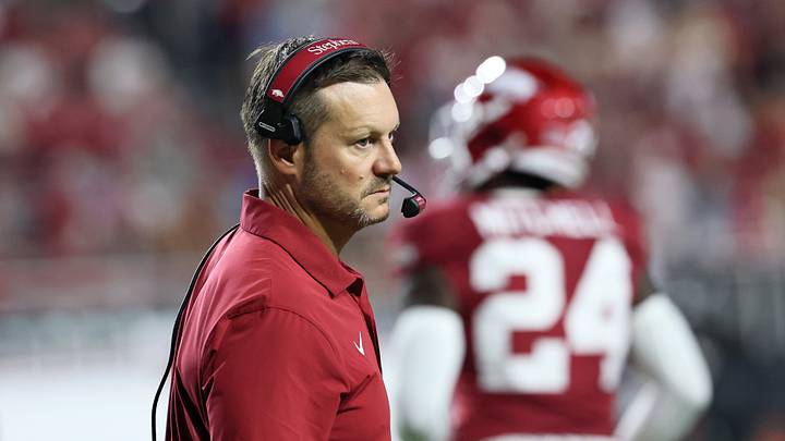 Sep 26, 2026; Fayetteville, Arkansas, USA; Arkansas Razorbacks head coach Ryan Silverfield during the third quarter against the Tulsa Golden Hurricanes at Donald W. Reynolds Razorback Stadium. Mandatory Credit: Nelson Chenault-Imagn Images Sep 26, 2026; Fayetteville, Arkansas, USA; Arkansas Razorbacks head coach Ryan Silverfield during the third quarter against the Tulsa Golden Hurricanes at Donald W. Reynolds Razorback Stadium. Mandatory Credit: Nelson Chenault-Imagn Images