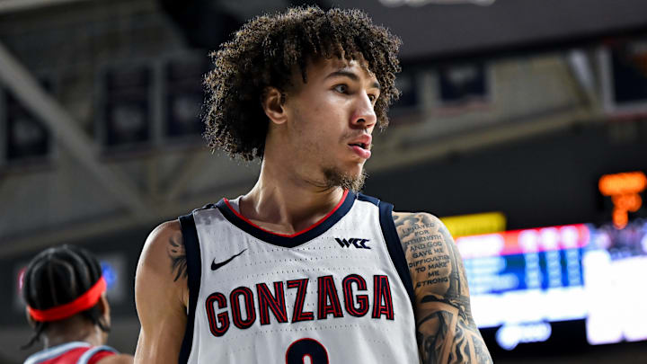Gonzaga Bulldogs guard Jalen Warley (8).