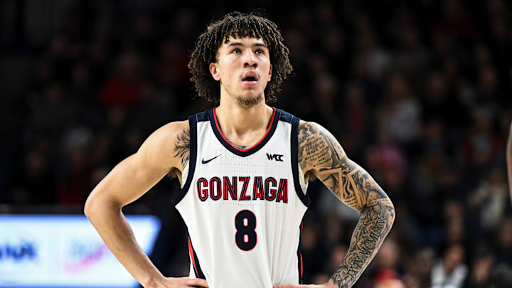 Gonzaga Bulldogs guard Jalen Warley (8). Gonzaga Bulldogs guard Jalen Warley (8).