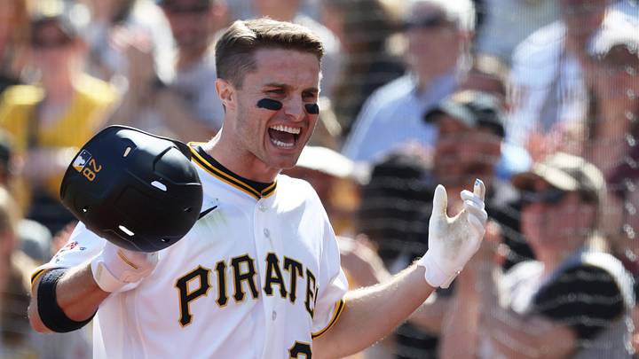Pittsburgh Pirates left fielder Jake Mangum (28) Mandatory Credit: Charles LeClaire-Imagn Images