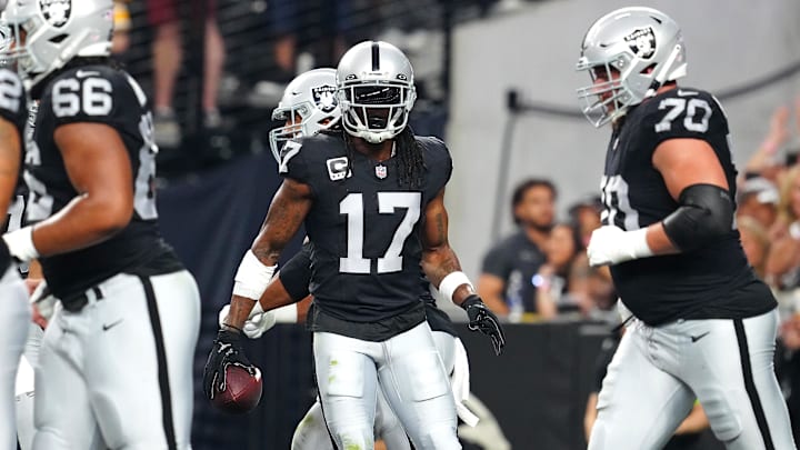 Sep 24, 2023; Paradise, Nevada, USA; Las Vegas Raiders wide receiver Davante Adams (17)