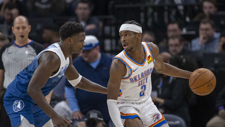 Edwards (left) and Gilgeous-Alexander will go head-to-head in the Western Conference Finals. 