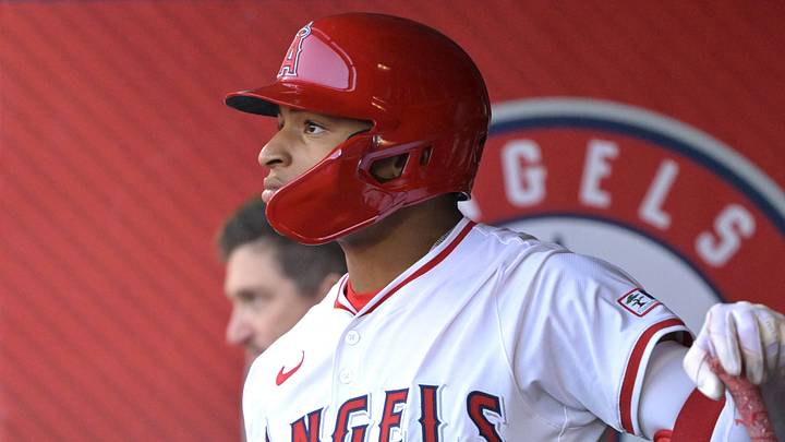 Los Angeles Angels second baseman Christian Moore (4)