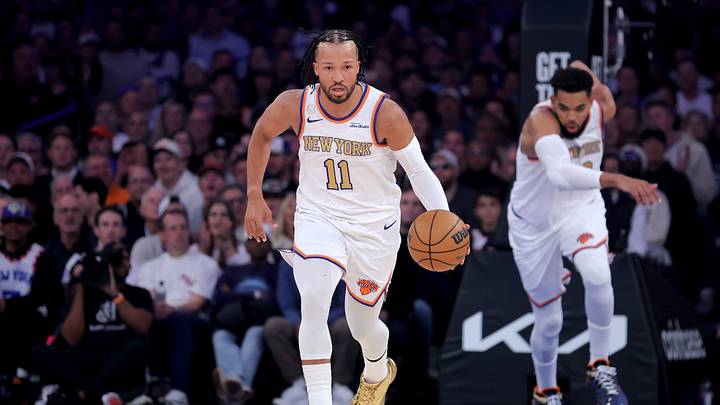 Oct 20, 2026; New York, New York, USA; New York Knicks guard Jalen Brunson (11) brings the ball up court against the Philadelphia 76ers during the first quarter at Madison Square Garden. Mandatory Credit: Brad Penner-Imagn Images Oct 20, 2026; New York, New York, USA; New York Knicks guard Jalen Brunson (11) brings the ball up court against the Philadelphia 76ers during the first quarter at Madison Square Garden. Mandatory Credit: Brad Penner-Imagn Images