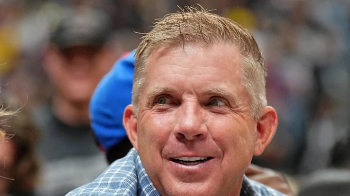 Jun 12, 2023; Denver, Colorado, USA; Denver Broncos head coach Sean Payton attends game five of the
