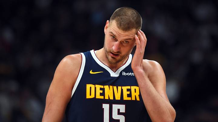 Oct 24, 2026; Denver, Colorado, USA; Denver Nuggets center Nikola Jokic (15) walks near mid court during the second half against the New Orleans Pelicans at Ball Arena. Mandatory Credit: Christopher Hanewinckel-Imagn Images Oct 24, 2026; Denver, Colorado, USA; Denver Nuggets center Nikola Jokic (15) walks near mid court during the second half against the New Orleans Pelicans at Ball Arena. Mandatory Credit: Christopher Hanewinckel-Imagn Images