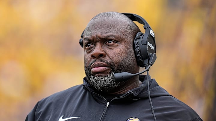 Michigan running back coach Tony Alford watches a play against Texas during the first half at Michigan Stadium in Ann Arbor on Saturday, September 7, 2024.