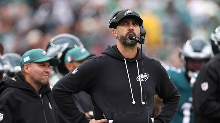 Oct 4, 2026; Philadelphia, Pennsylvania, USA; Philadelphia Eagles head coach Nick Sirianni looks up at the scoreboard against the Los Angeles Rams during the second half at Lincoln Financial Field. Mandatory Credit: Bill Streicher-Imagn Images Oct 4, 2026; Philadelphia, Pennsylvania, USA; Philadelphia Eagles head coach Nick Sirianni looks up at the scoreboard against the Los Angeles Rams during the second half at Lincoln Financial Field. Mandatory Credit: Bill Streicher-Imagn Images