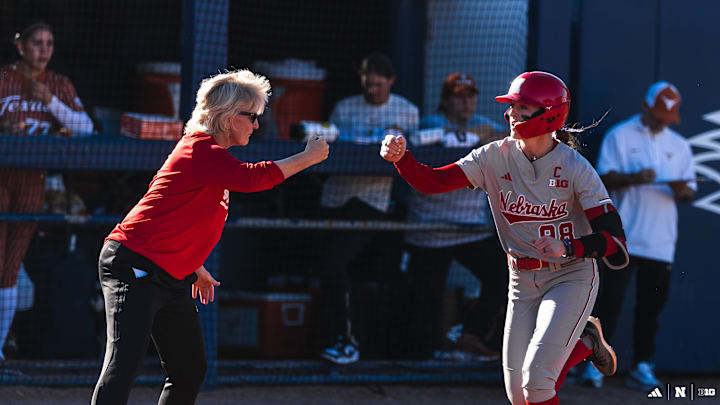 Nebraska's Jordy Frahm earned a win and homered against No. 1 Texas on Saturday.