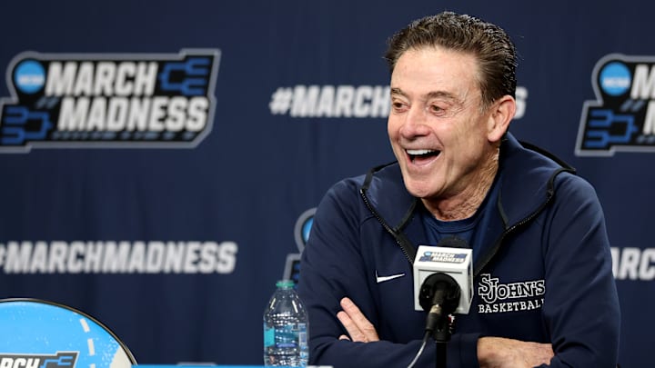 NCAA Men's Basketball Tournament - First & Second Rounds - Providence - Practice Day; St. John's basketball head coach Rick Pitino