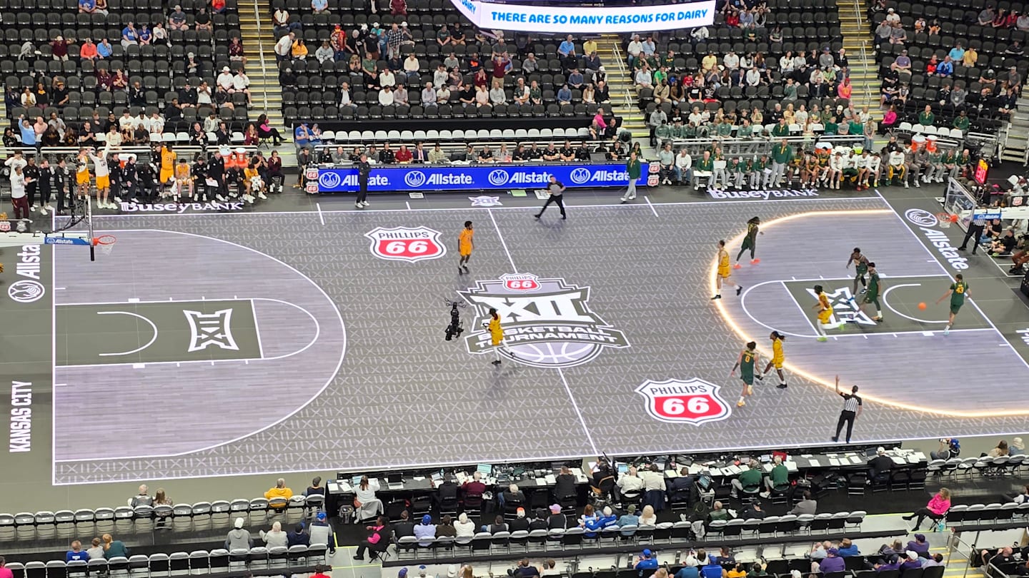Big 12’s ‘Slippery’ LED Glass Court Draws Mixed Reviews From Players: ‘Making Me Feel Dizzy’