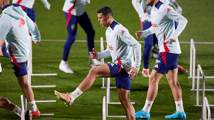 Pedro Porro in Spain training this week
