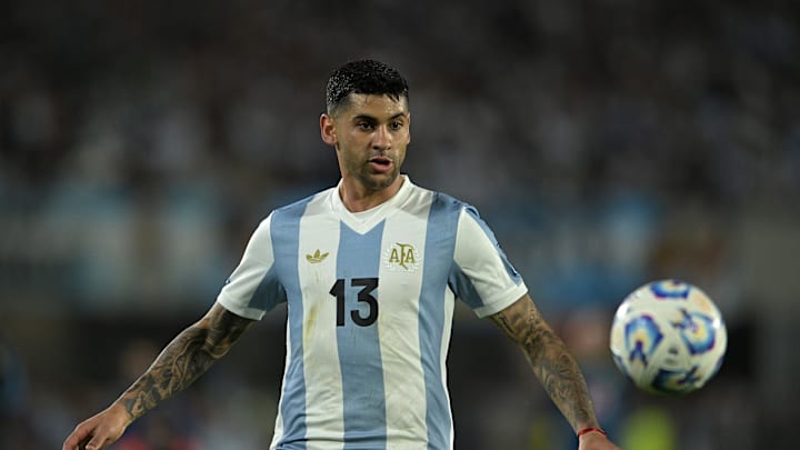 Cristian Romero in action for Argentina 