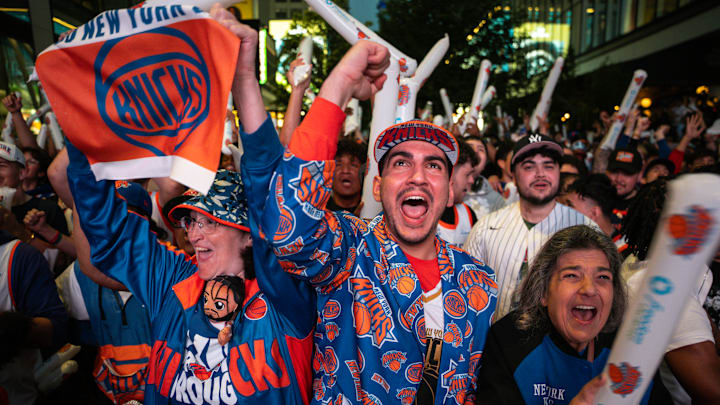 New York Knicks Host Block Party Outside Madison Square Garden For NBA Playoffs