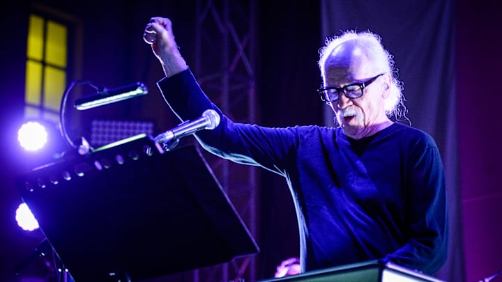Director John Carpenter, mastermind behind the Halloween movies, performing his synth scores live