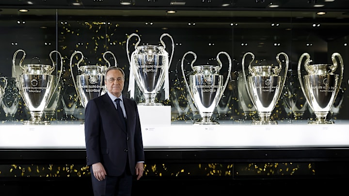 Real Madrid Display Their Champions League Trophies at Estadio Santiago Bernabeu