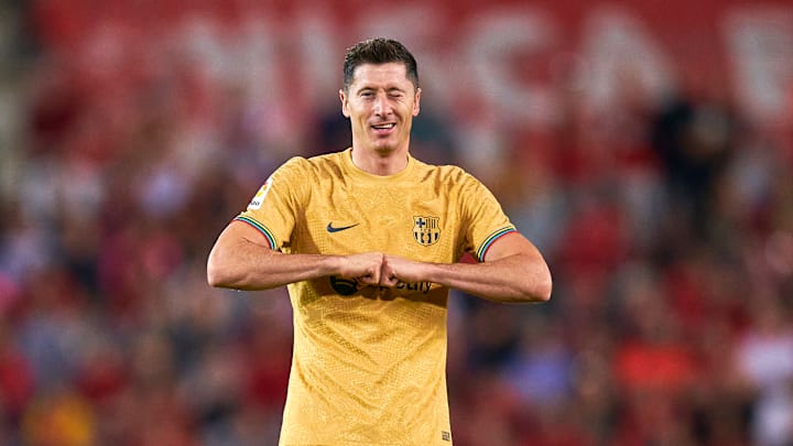 Robert Lewandowski scored his ninth goal in his seventh La Liga game against Mallorca