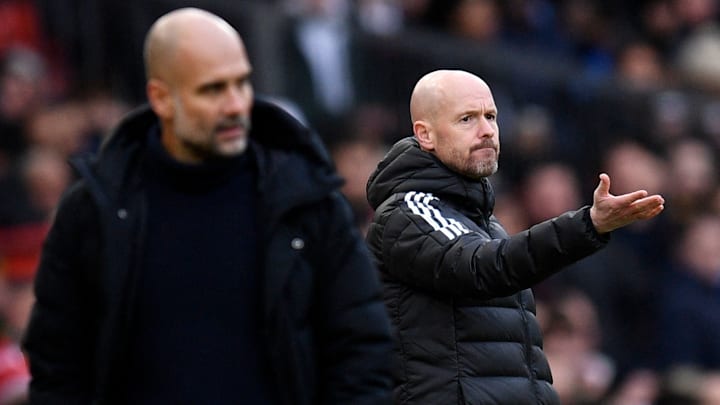 Erik ten Hag is not thinking about Man City's treble dreams