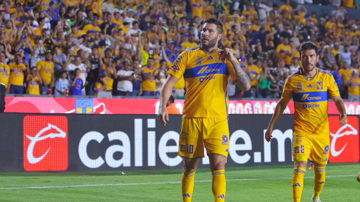 André - Pierre Gignac lors de son but avec les Tigres face à Leon
