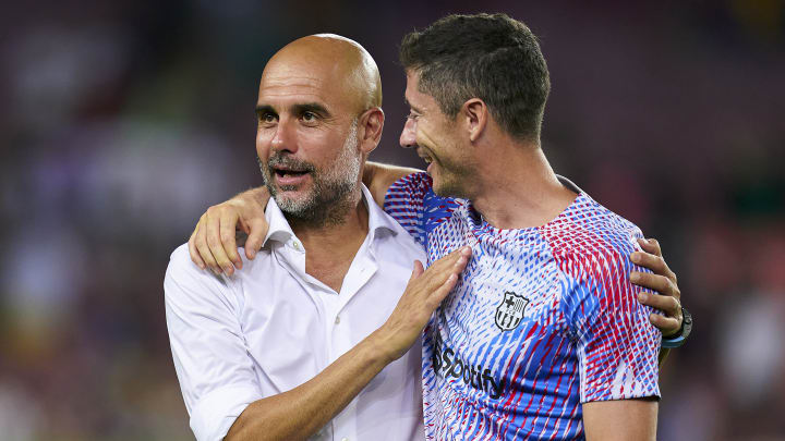 Pep Guardiola et Robert Lewandowski aux USA