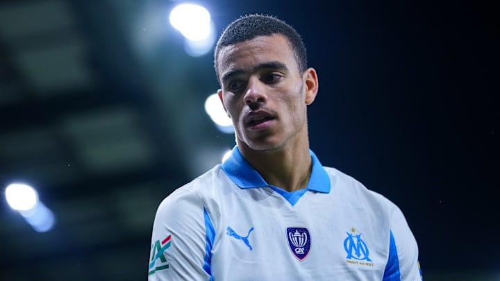 Mason Greenwood s'est positionné loin de ses coéquipiers.