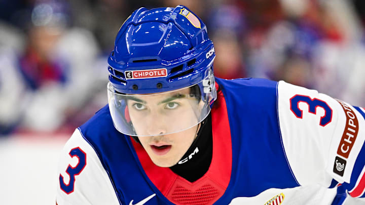 Canada v United States: Group A - 2025 IIHF World Junior Championship - Logan Hensler